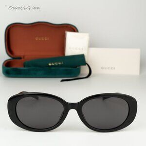 Gucci Men Sunglasses Black Grey Oval GG1684SA 001 BRAND NEW